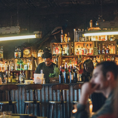 comptoir du bar
